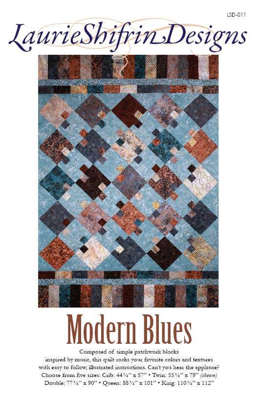Laurie Shifrin Designs: Modern Blues Quilt Pattern